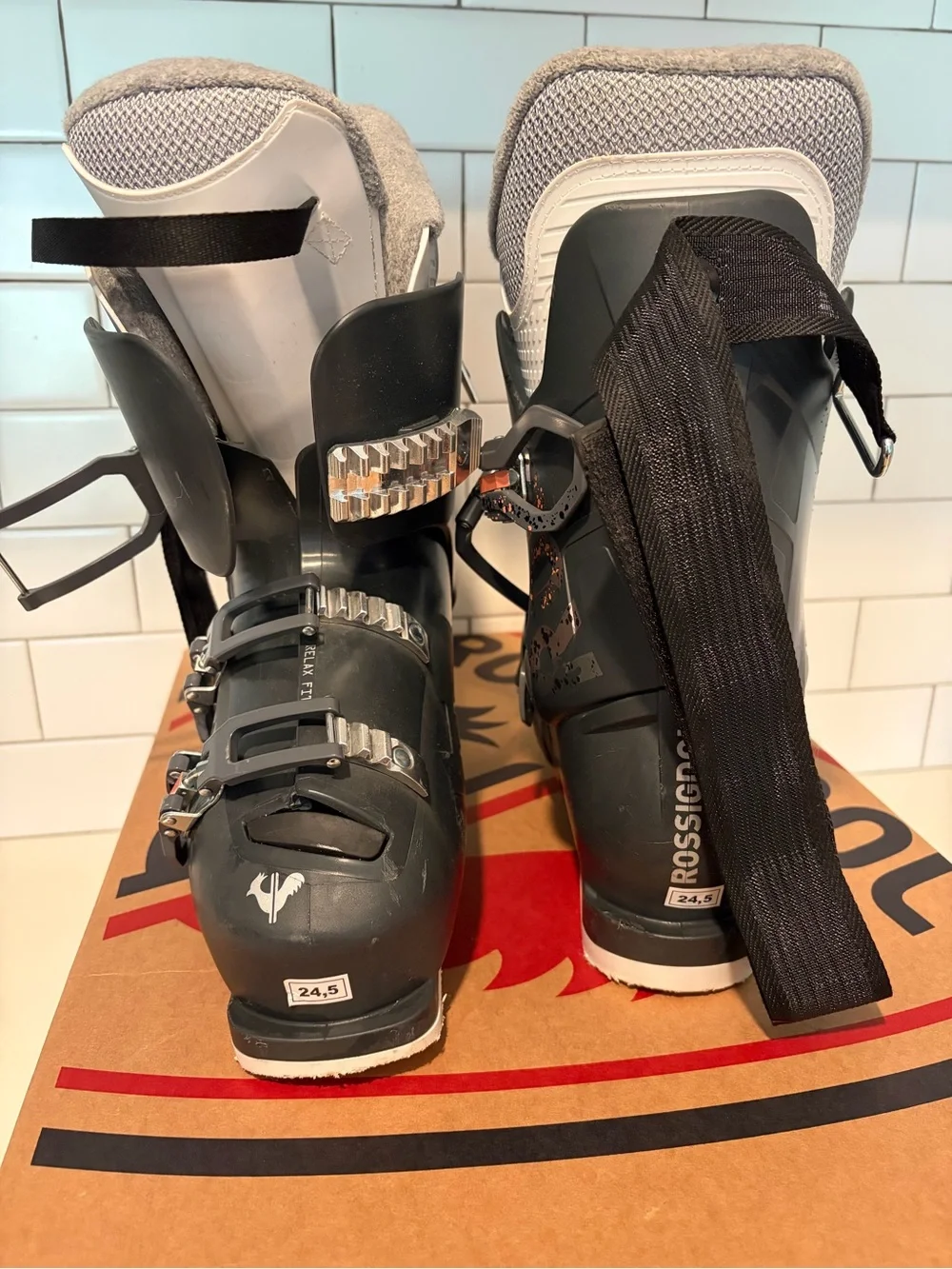 Rossignol Dark Iron Black and White Women's Alpine Ski Boots